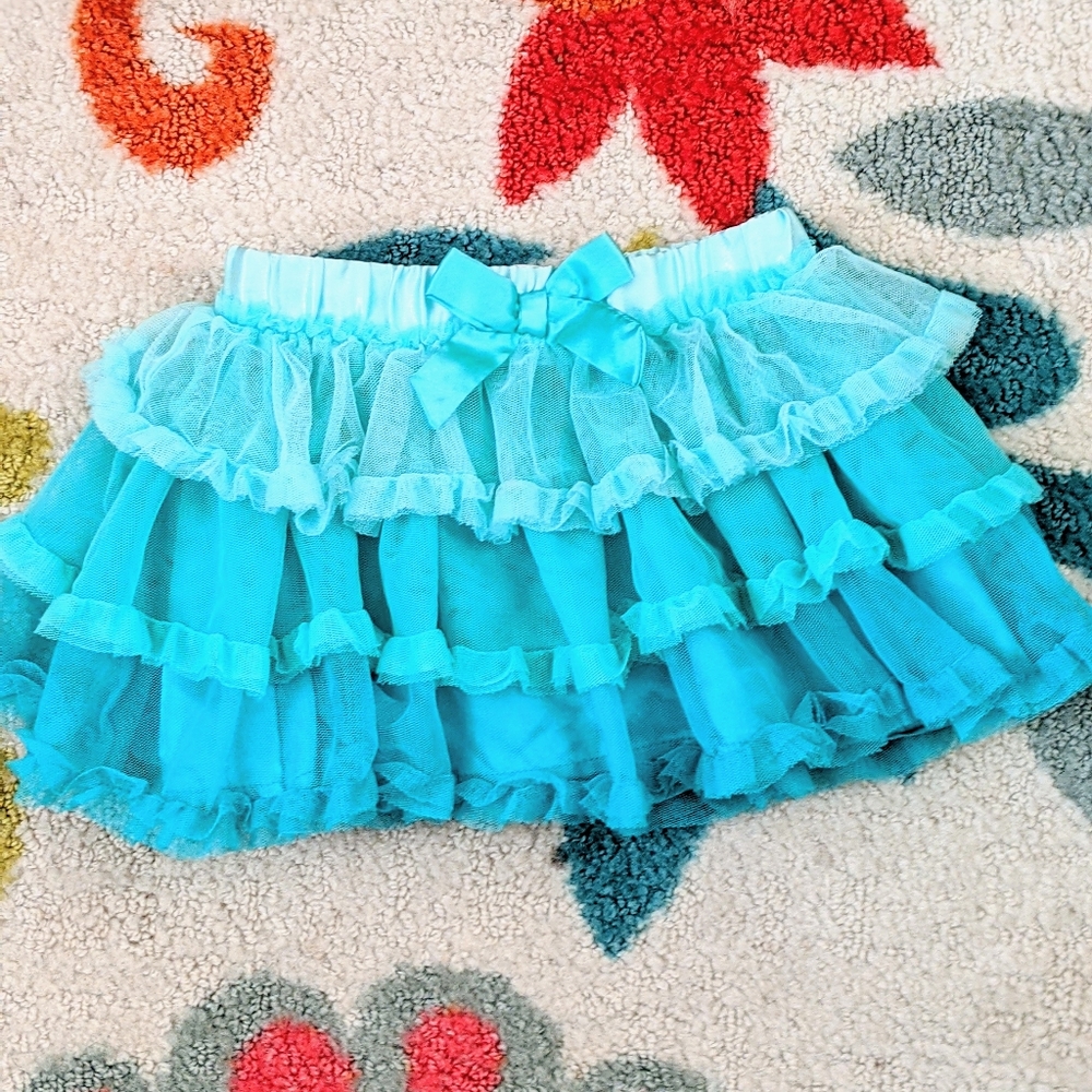 🌵-Girls Blue Lace Tutu Skirt